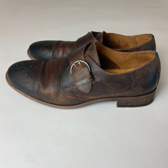 Robert Wayne Montana Buckle Leather Loafers SZ 10D main image 8